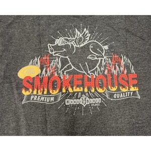 House of Blues Vintage Smokehouse T-Shirt Gray Mens Size 2xl Pig Roast t-shirt